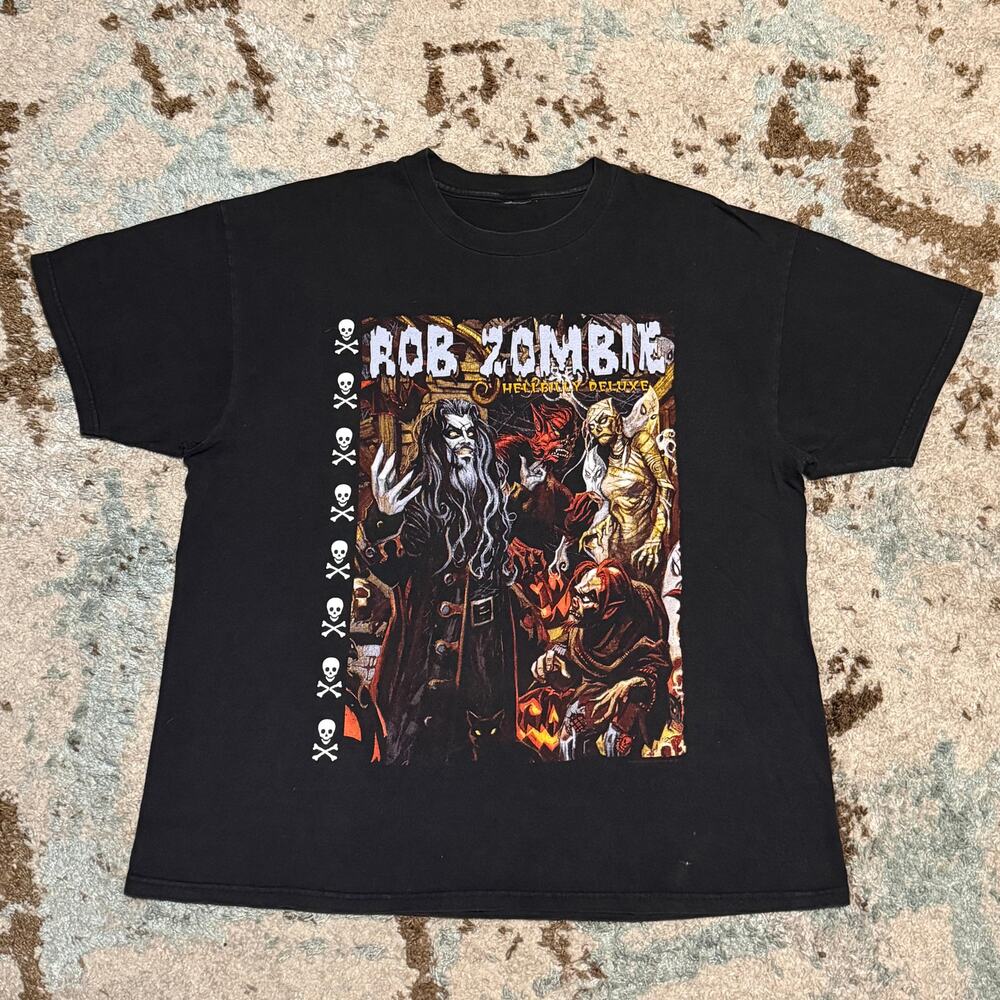 Vintage 1998 Rob Zombie Hellbilly Deluxe Shirt Size XL Pentagram Band Tee